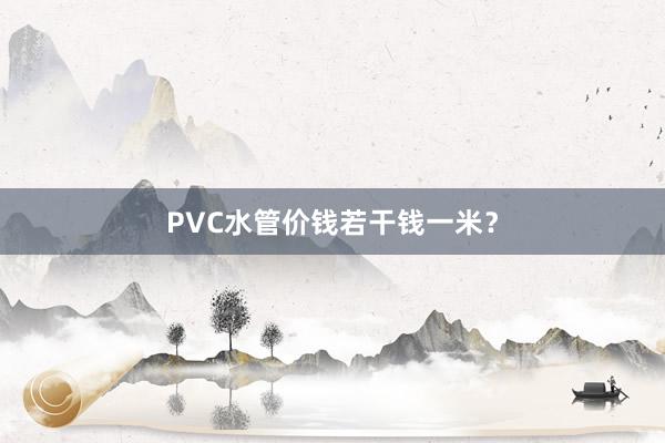 PVC水管价钱若干钱一米？
